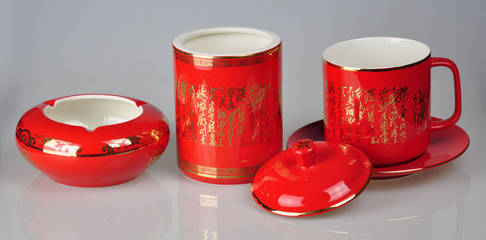 【海客4头诗词红瓷茶具 茶道 中国千年文化】价格,厂家,图片,茶具套装,安徽海客玻璃器皿有限责任公司-