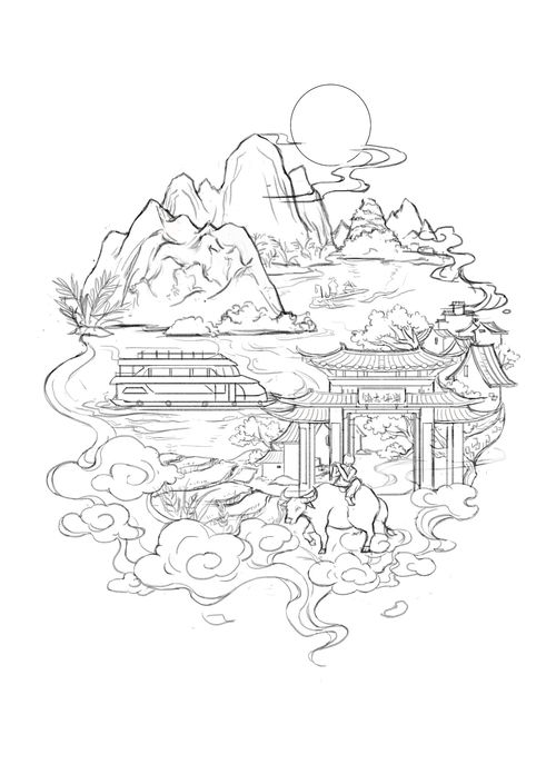 印象桂林 插画艺术与文化传播的完美交融